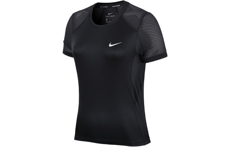 Nike Set in Sleeve Running T Shirt Women’s Black