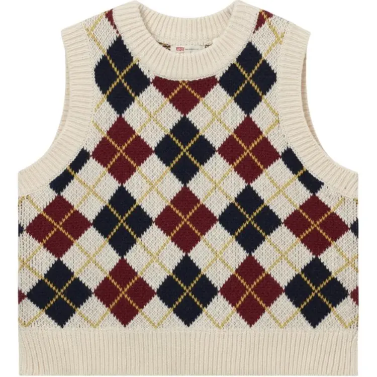 Levi's Tank Top Women's Red Blue Plaid