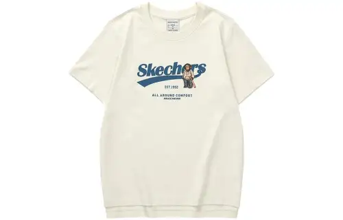 Skechers Funny Monster T Shirts Women's Streptopelia White Crew Neck Moderate Straight Fit