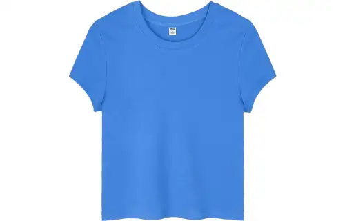 UNIQLO T Shirts Women's Sky Blue Crew Neck Moderate Straight Fit