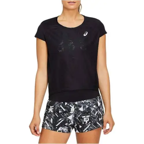 ASICS T Shirts Women's Black Crew Neck