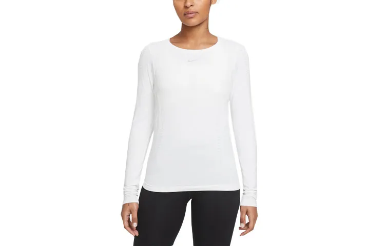 Nike T-Shirts Women's White Crew Neck Moderate Nipped-in Waist