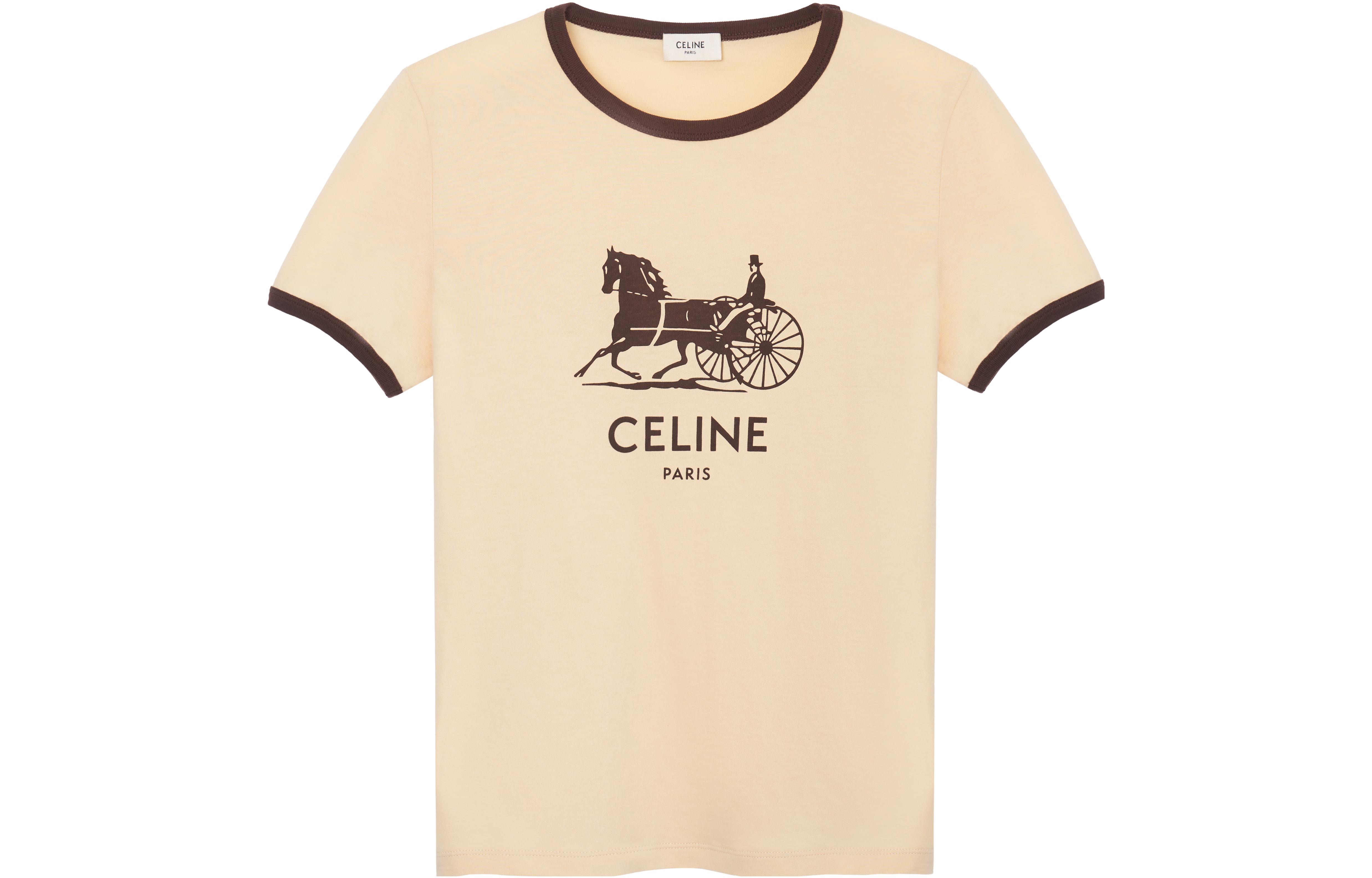 Женская футболка CELINE CELINE logoT (желтый)