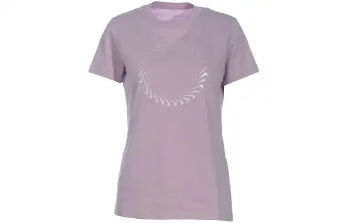Nike T Shirts Women's Light Purple Crew Neck Moderate Straight Fit