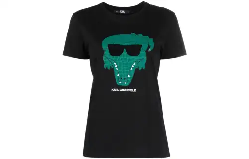 Karl Lagerfeld Karlimal Printed Crewneck T Shirt