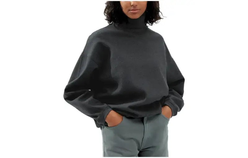 UNIQLO FW23 U T Shirts Women's Dark Gray Lapel Moderate Straight Fit