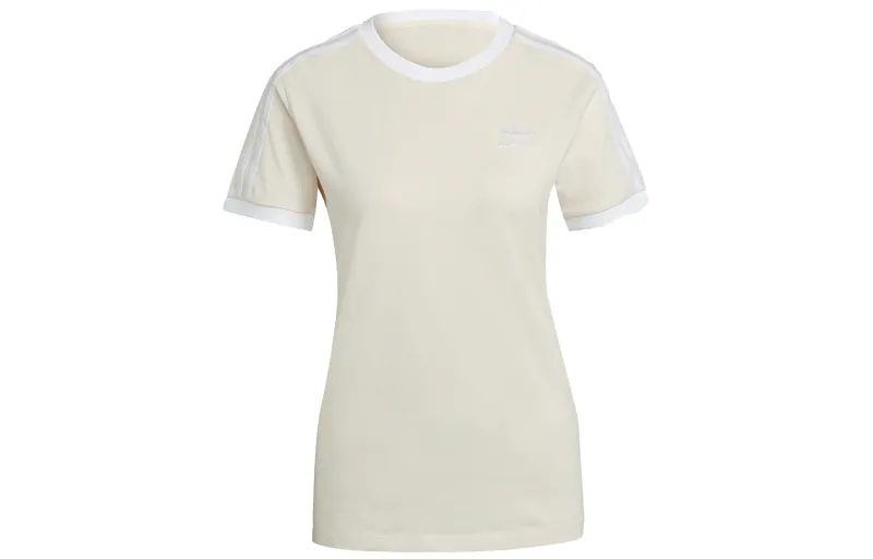 Adidas Originals Set in Sleeve T Shirt Women's Ecru