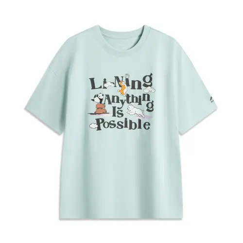 Li Ning Sports Life Collection T Shirt Women's Camlet Green