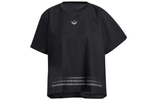 Adidas Originals Drop Shoulder Sleeve T Shirt Women's Black