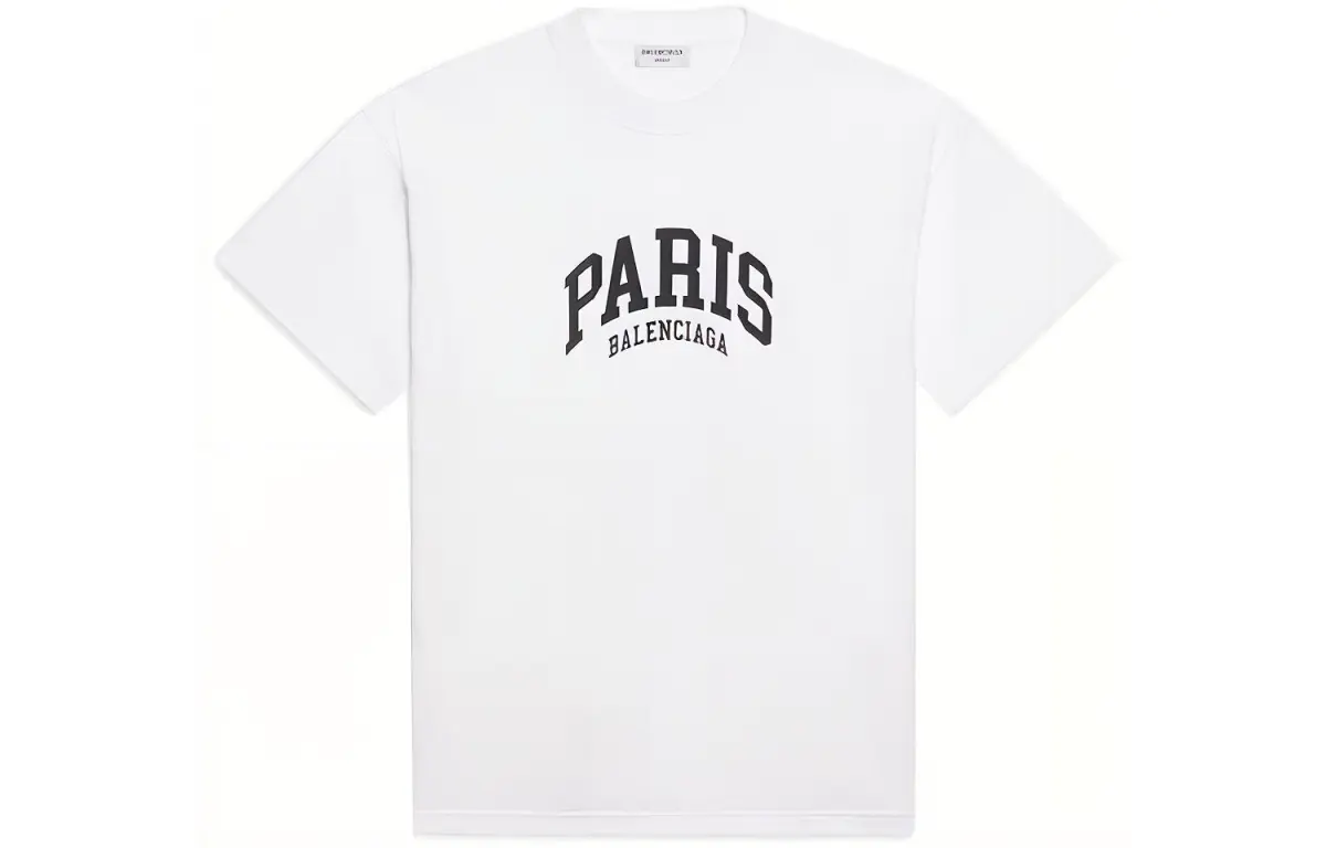 Balenciaga Drop Shoulder Sleeve T Shirt Women's White