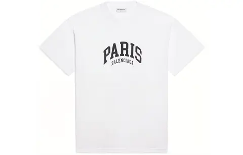 Balenciaga Drop Shoulder Sleeve T Shirt Women's White
