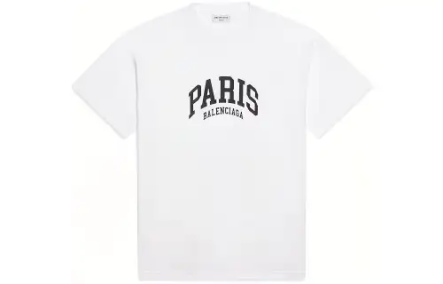 Balenciaga Drop Shoulder Sleeve T Shirt Women's White