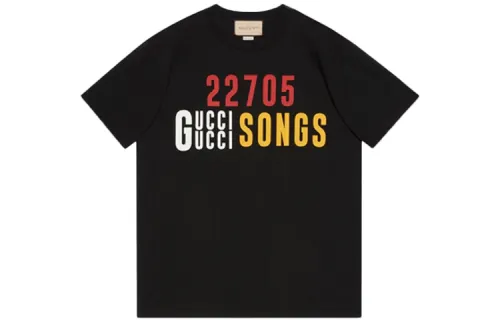 GUCCI T Shirts Women's Black Crew Neck Moderate Straight Fit