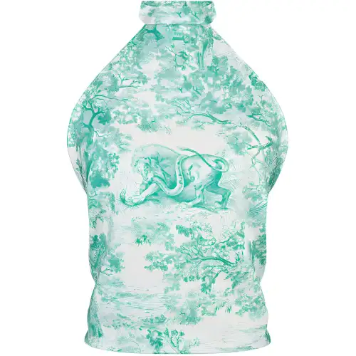 DIOR T Shirts Women's Green Crew Neck Moderate Other
