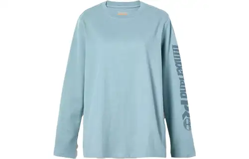 Timberland T Shirts Women's Blue Crew Neck Moderate Straight Fit