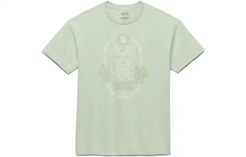 Vans T Shirts Women's Green Crew Neck Moderate Other