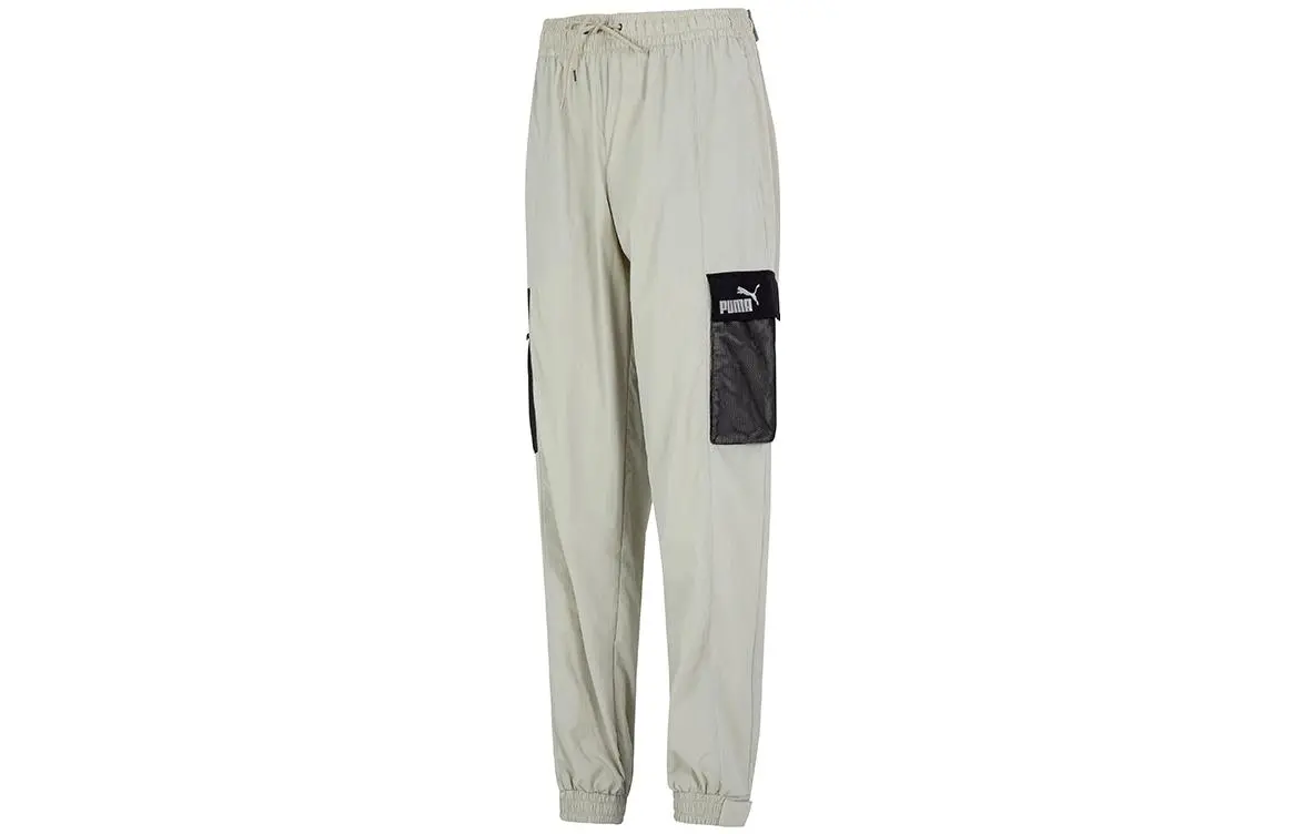 PUMA Sports Pants Men's Light Gray Moderate