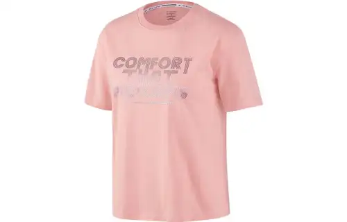 Skechers T Shirts Women's Light Rose Pink Crew Neck Moderate Other
