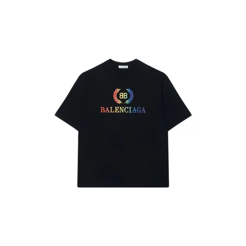 Balenciaga T Shirts Women's Black Crew Neck Moderate