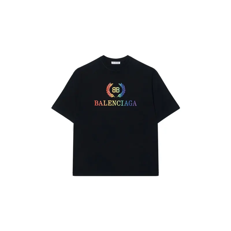 Balenciaga T Shirts Women's Black Crew Neck Moderate