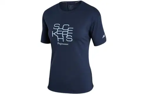 Skechers T Shirts Women's Dark Blue Crew Neck Moderate Straight Fit