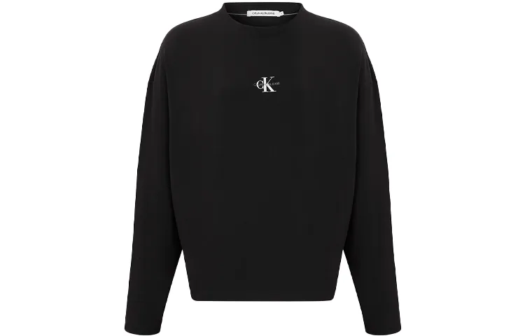 Calvin Klein T-Shirts Women's Black Crew Neck Moderate Straight Fit