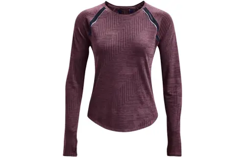 Under Armour Straight Fit Long Sleeved T Shirt Women's Gray Mist Purple