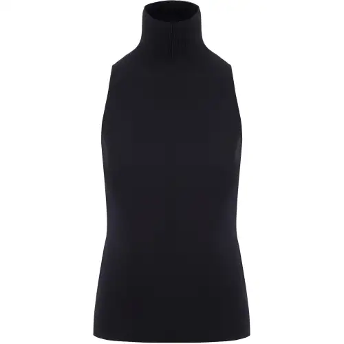 GUCCI Logo Patch Sleeveless Ribbed Vest