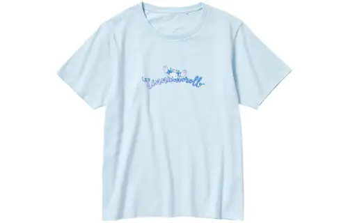 UNIQLO x Sanrio Drop Shoulder Sleeve T Shirt Women's Light Blue