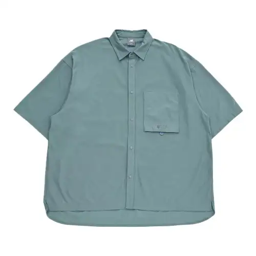 New Balance Shirts Men's Green Lapel Moderate Shirt