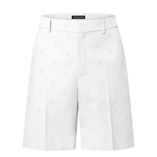 LOUIS VUITTON 1AFRQE Lv Blason Cotton Jacquard Chino Shorts