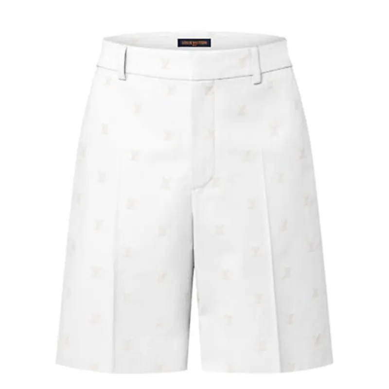 LOUIS VUITTON 1AFRQE Lv Blason Cotton Jacquard Chino Shorts