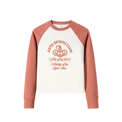 Anta Life Collection T Shirt Women's Warm Jade White/Peony Pink
