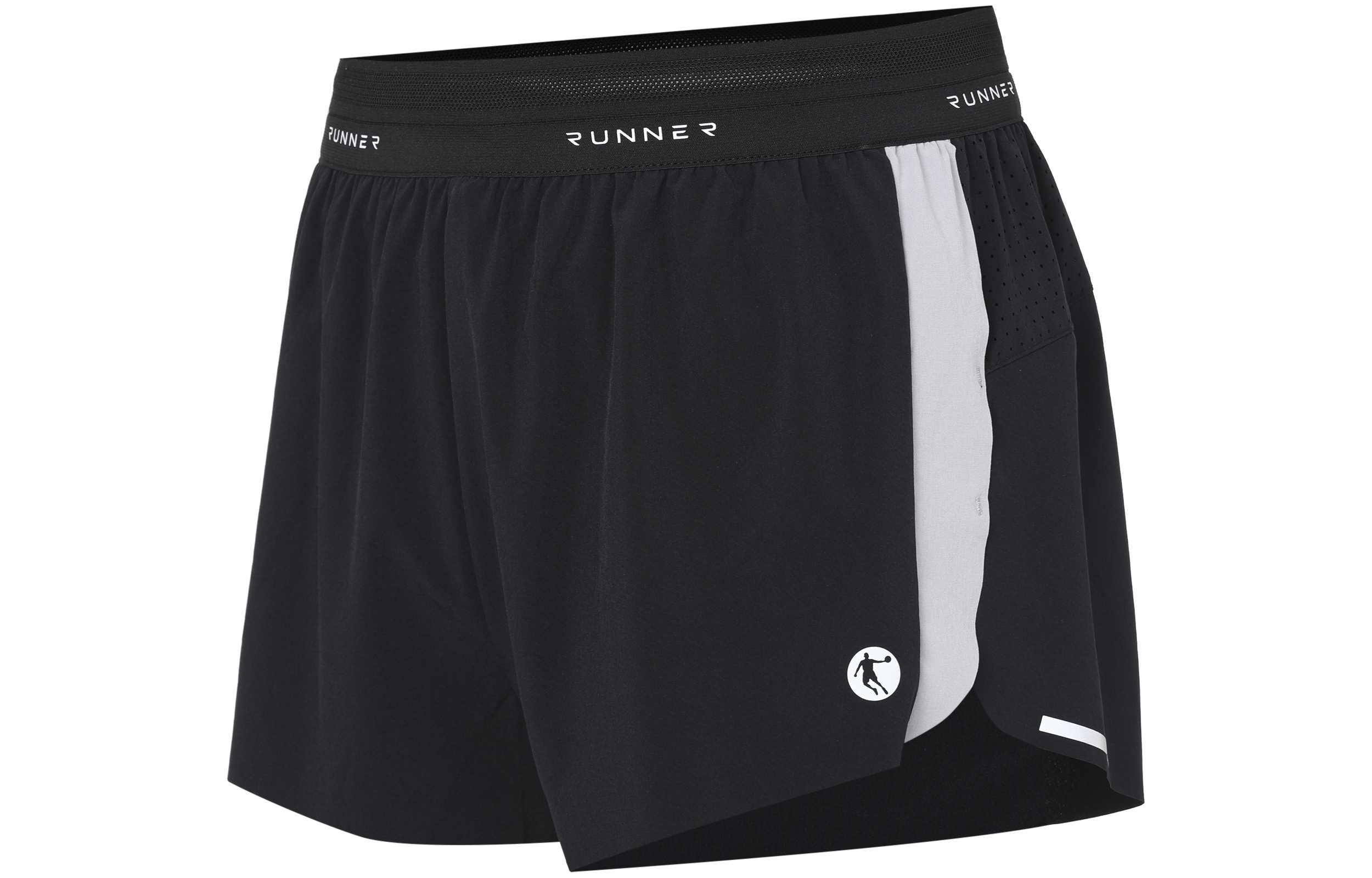QIAODAN Running Shorts Men’s Black/Pure Quality Gray