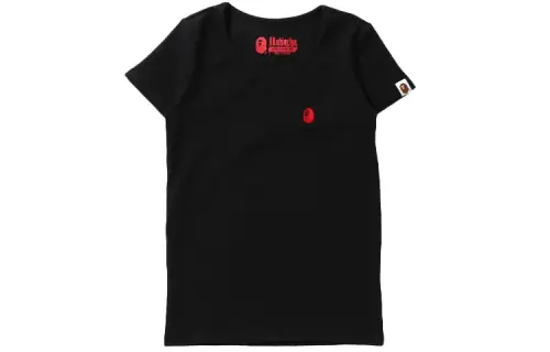 A BATHING APE T Shirts Women's Crew Neck Moderate Straight Fit