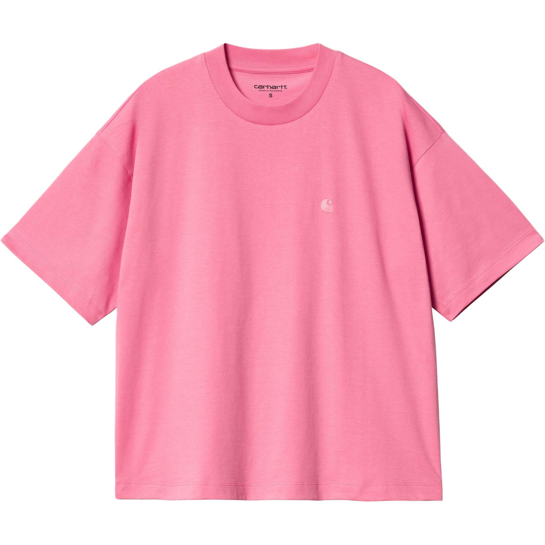 Женская футболка Carhartt Carhartt WIP SS24 W' S/S Chester T-Shirt T (розовый)