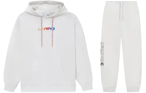 Li Ning Sweatshirt Sets Unisex Hooded Moderate
