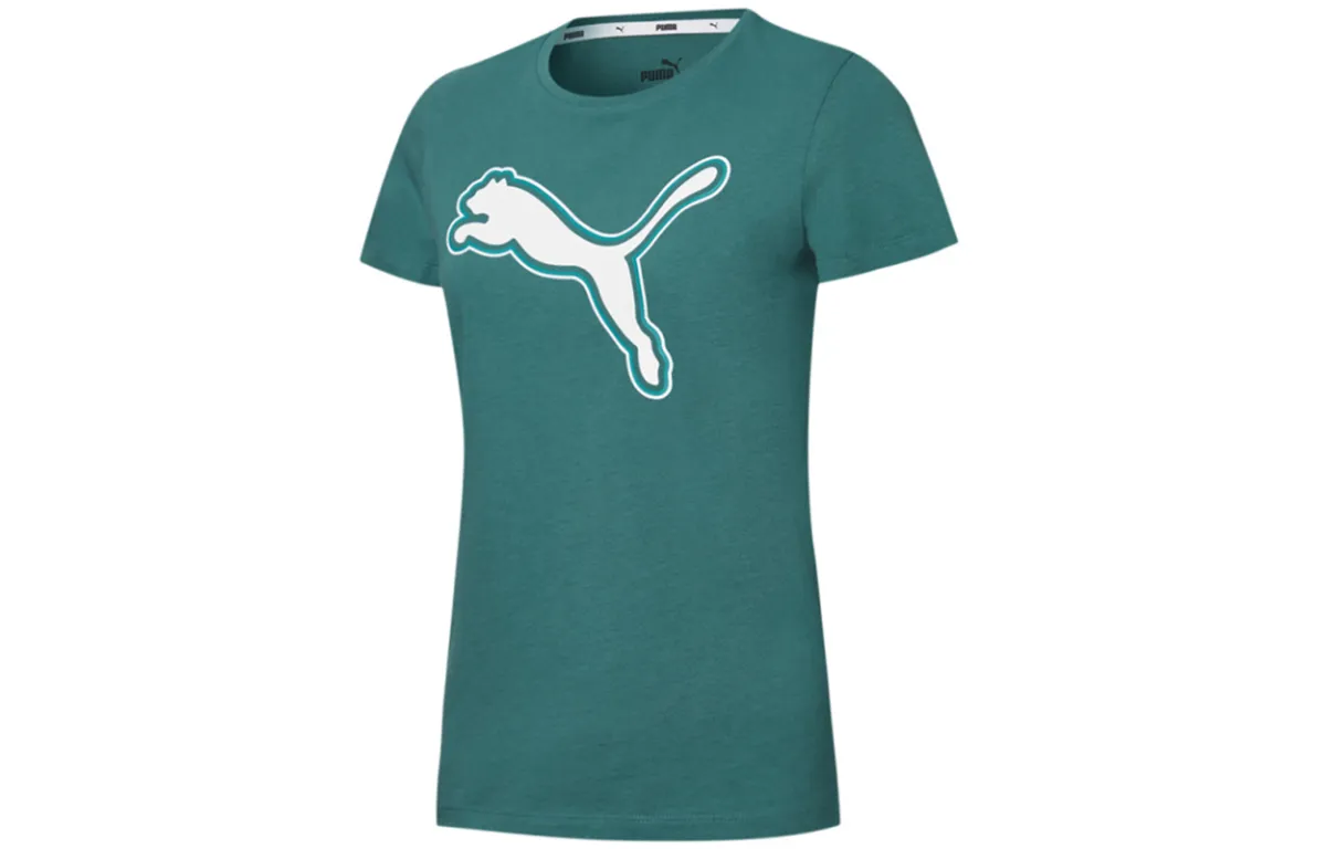 PUMA T-Shirts Women's Green Crew Neck Moderate Other