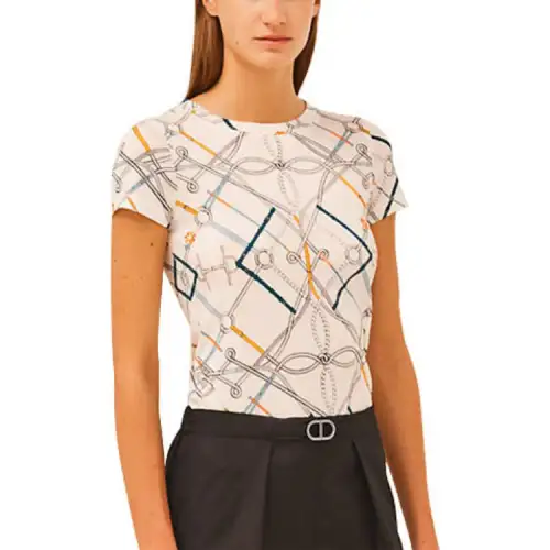 HERMES Regular T Shirt Women's Ecru