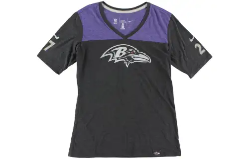 Nike T Shirts Women's Dark Gray V Neck Moderate Straight Fit