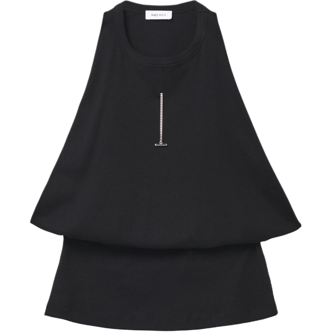 Женская майка Alexander McQueen Ribbed Vest (черная)