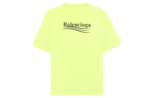 Balenciaga Political Campaign Large Fit T Shirt Fluo Yellow
