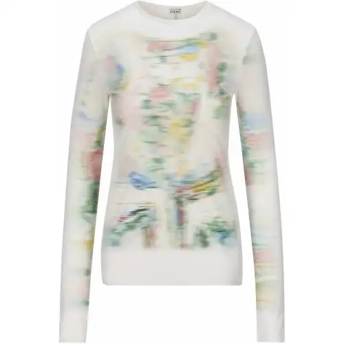LOEWE Blurred Printed Long-Sleeved Top