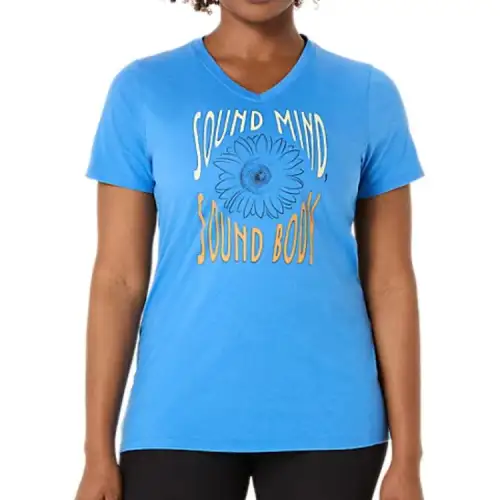 Asics SUNFLOWER Regular T Shirt Women's Blue Coast