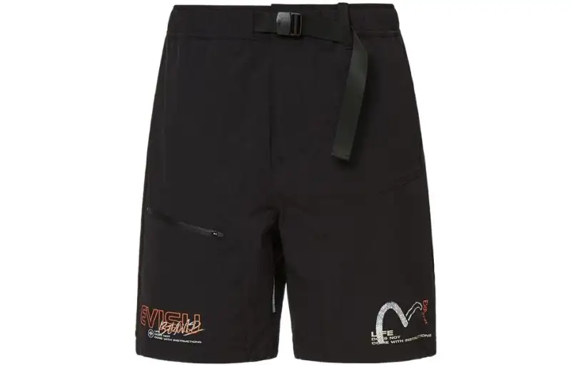 EVISU Sports Shorts Men's Black Moderate