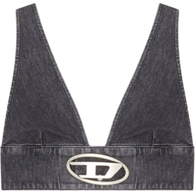 DIESEL OVAL D Tank Top Women's Black