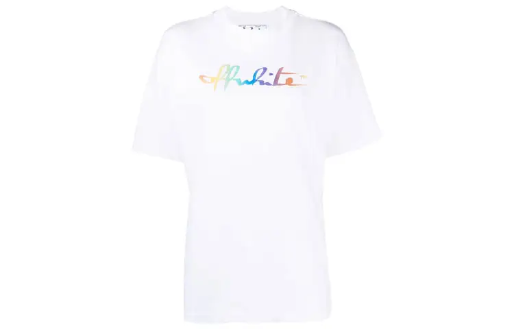 OFF WHITE Women's Rainbow Tomboy T Shirt White/Multi