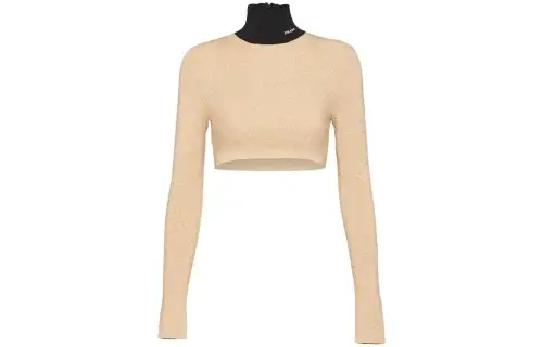 【Previous Season】roll-neck lamé jumper