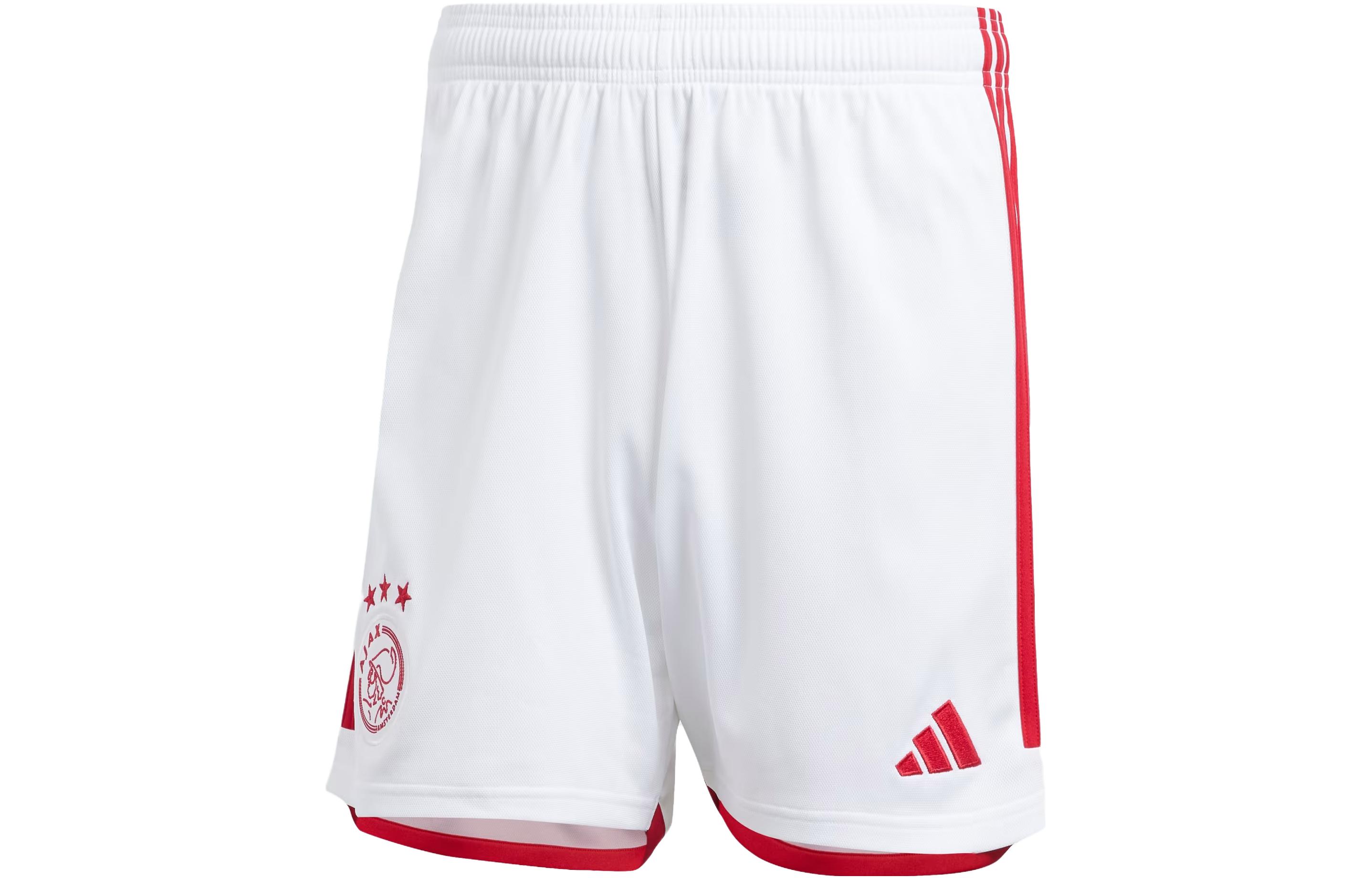 Adidas Ajax Amsterdam Soccer Bottoms Men's White Moderate Straight Fit Pants