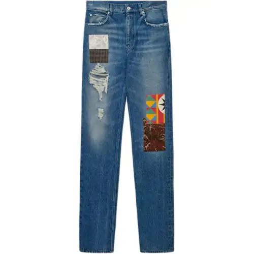 LOEWE Straight Leg Distressed Jeans